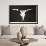 Cow Skull by PH Burchett a Hand Embellished Textured Framed Art Print Matted under Glass from Mercana - Luna Furniture
