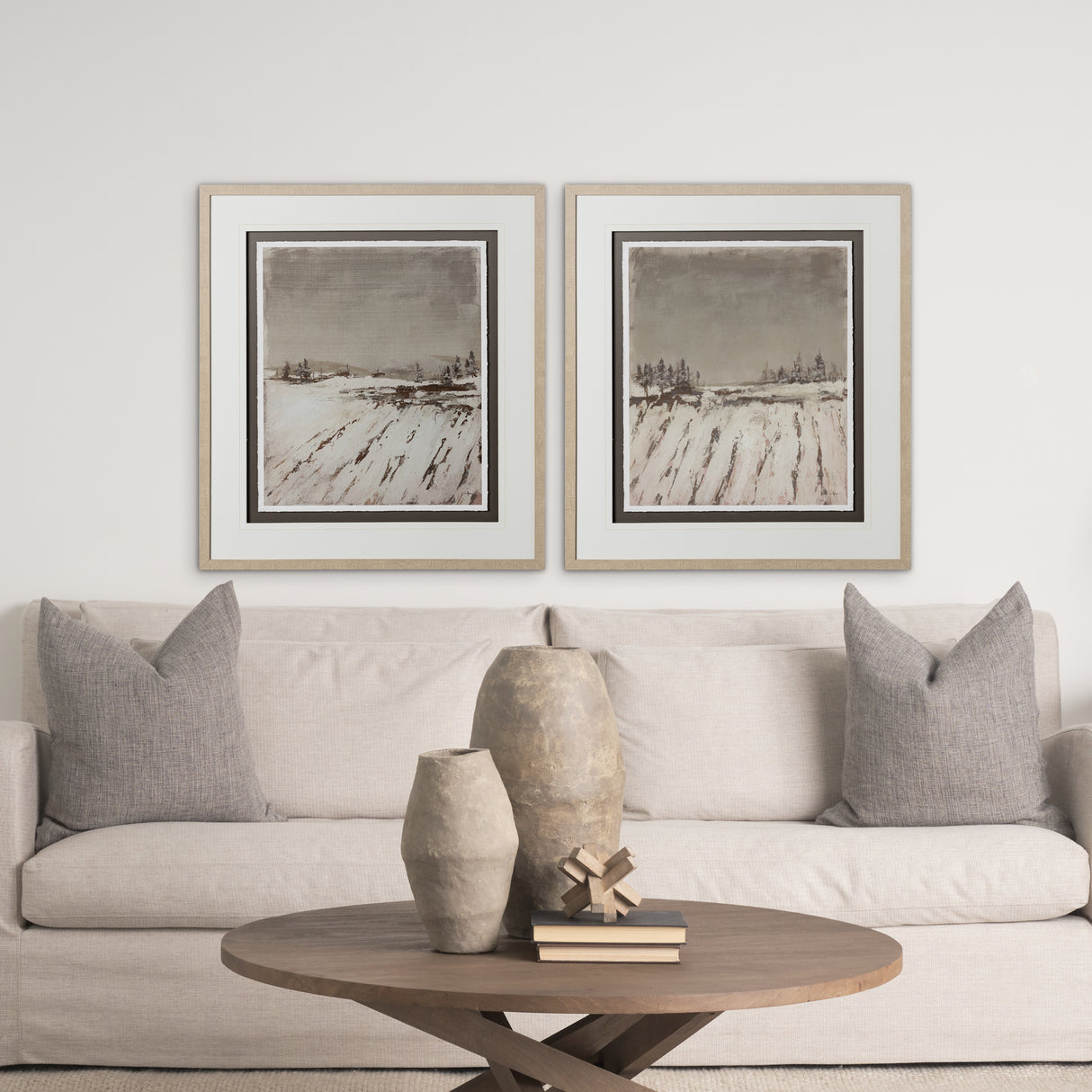 Silent Snow II by Jonathan Klassen a Hand Embellished Textured Framed Art Print Matted under Glass from Mercana - Luna Furniture