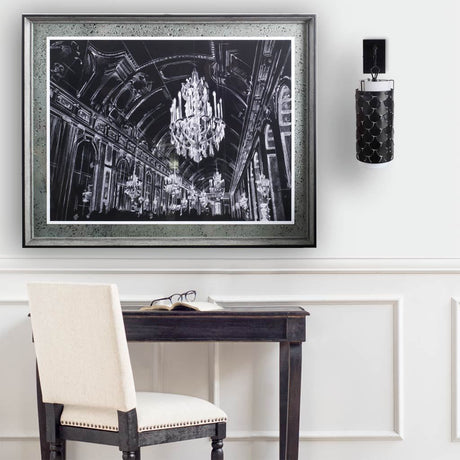 Brasseur III 10.5x22 Black Toned Metal Fish Scale Wall Sconce from Mercana - Luna Furniture