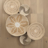 Avel 18.0L x 18.0W x 3.0H Light Brown Seagrass W/Dark Brown String Round Wall Hanging Plate from Mercana - Luna Furniture