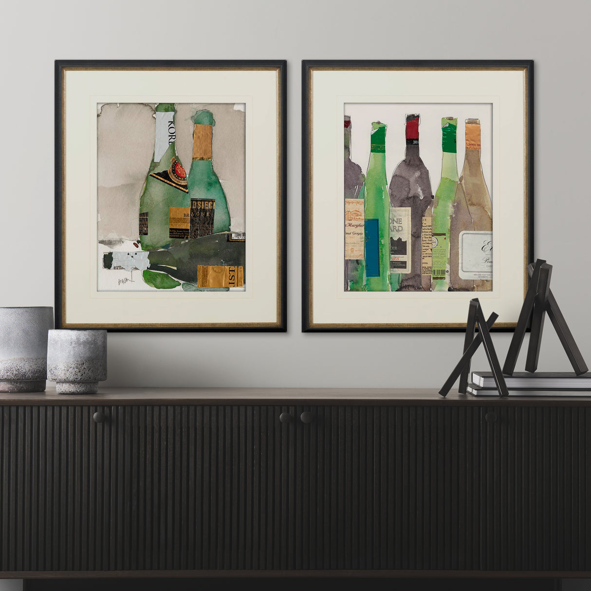 After the Bubbly II by Samuel Dixon a Hand Embellished Textured Framed Art Print Matted under Glass from Mercana - Luna Furniture