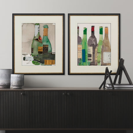 After the Bubbly II by Samuel Dixon a Hand Embellished Textured Framed Art Print Matted under Glass from Mercana - Luna Furniture