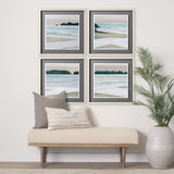 Coastal Lines III by Emma Scarvey a Hand Embellished Textured Framed Art Print Matted under Glass from Mercana - Luna Furniture