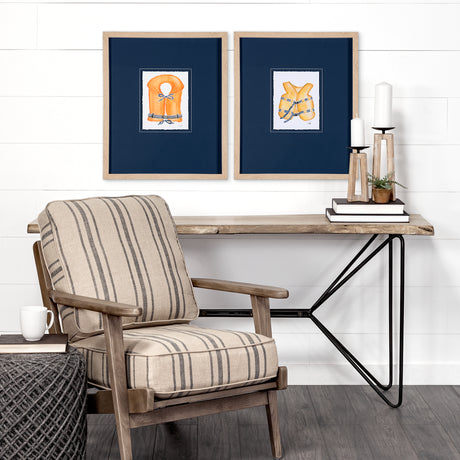 Lifejacket II by Mercana Studio a Hand Embellished Textured Framed Art Print Matted under Glass from Mercana - Luna Furniture