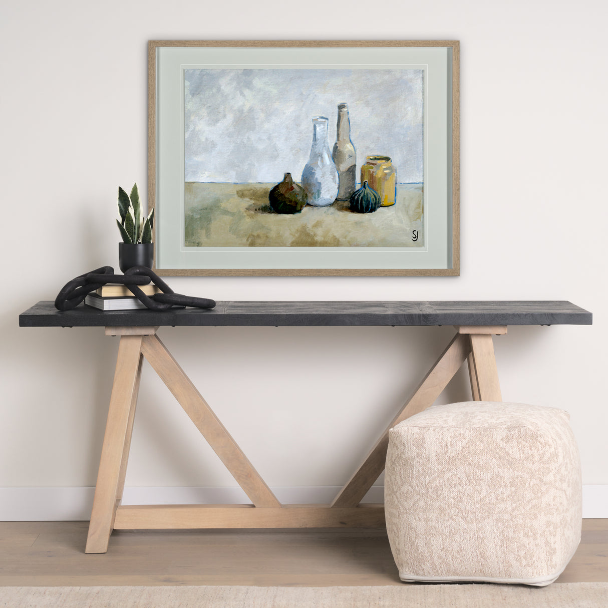 A Collection of Bottles by Steven Johnson Hand Embellished Framed Art Photo Matted under Glass from Mercana - Luna Furniture