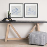 Airplane Mechanical Sketch I by Ethan Harper Hand Embellished Framed Art Print Matted under Glass from Mercana - Luna Furniture