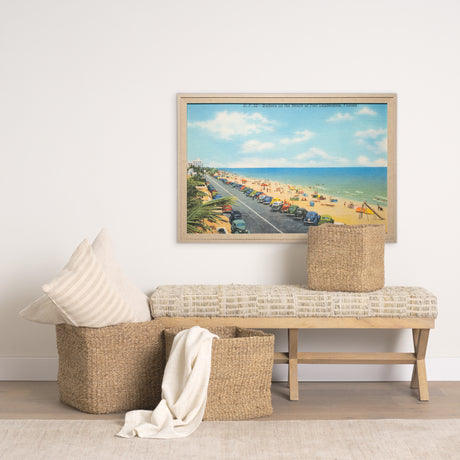 Beach Postcard II by Wild Apple Portfolio a Framed Art Print Matted under Glass from Mercana - Luna Furniture