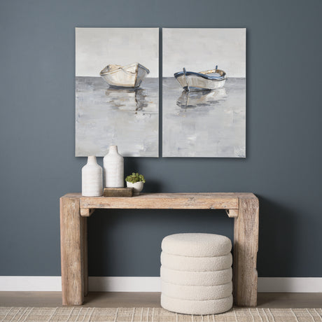 Boat on the Horizon II by Ethan Harper a Hand Embellished Textured Canvas from Mercana - Luna Furniture
