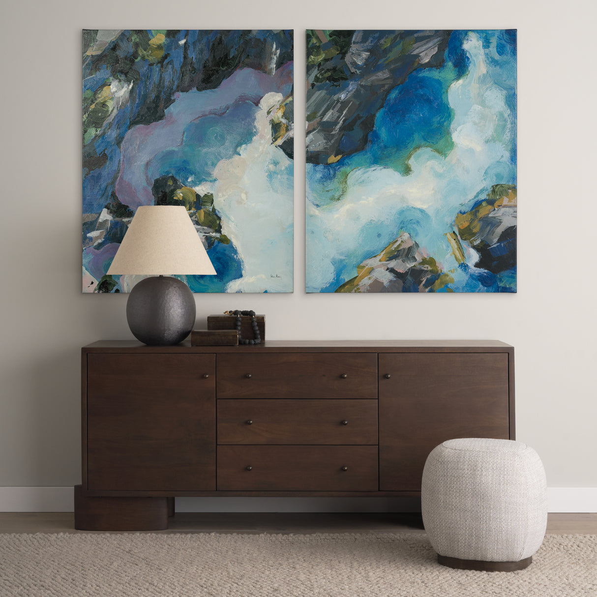 Aerial View II by Silvia Krause a Hand Embellished Textured Canvas from Mercana - Luna Furniture