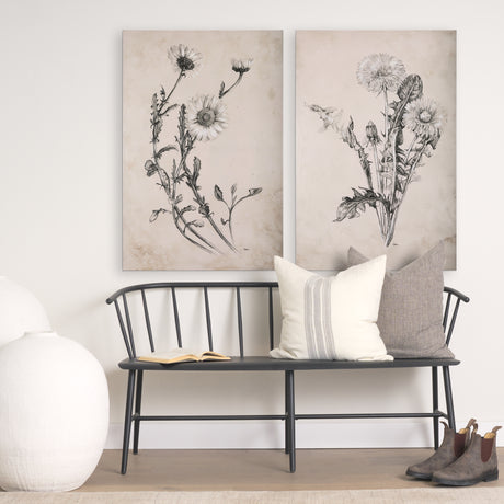 Dandelion Drawing II by Mercana Studio a Hand Embellished Textured Canvas from Mercana - Luna Furniture