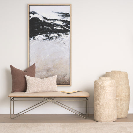Black Strokes I by Mercana Studio a Hand Embellished Textured Framed Canvas from Mercana - Luna Furniture