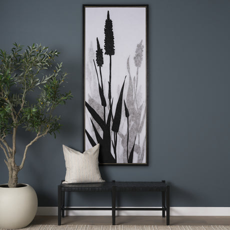 Floral Silhouette II by Mercana Studio a Hand Embellished Textured Framed Canvas from Mercana - Luna Furniture