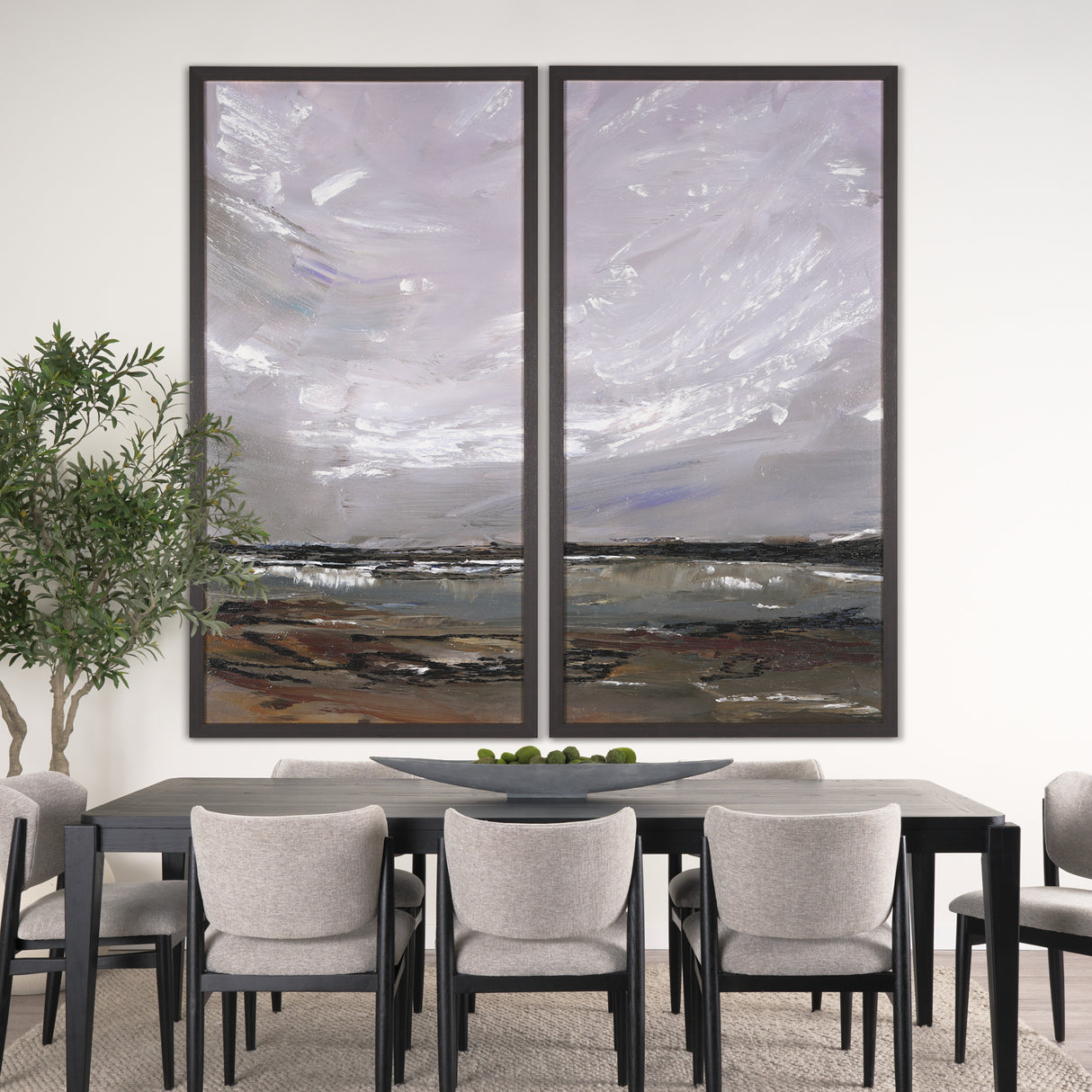 Grey Day II by Mercana Studio a Hand Embellished Textured Framed Canvas from Mercana - Luna Furniture