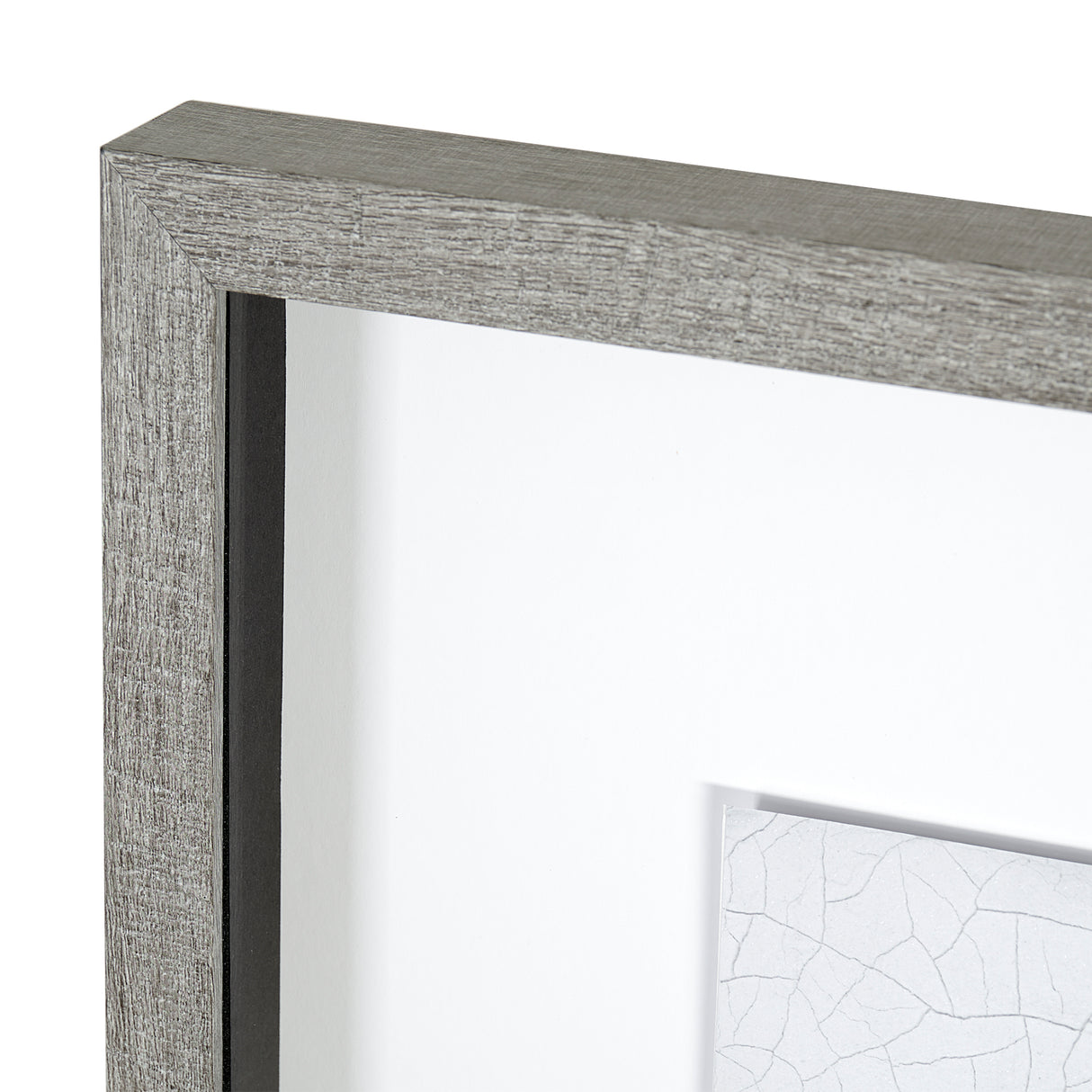 Yang (White) by Mercana Studio a Hand Embellished Textured Framed Art Print Matted under Glass from Mercana - Luna Furniture