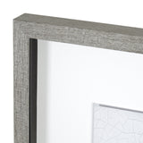Yang (White) by Mercana Studio a Hand Embellished Textured Framed Art Print Matted under Glass from Mercana - Luna Furniture
