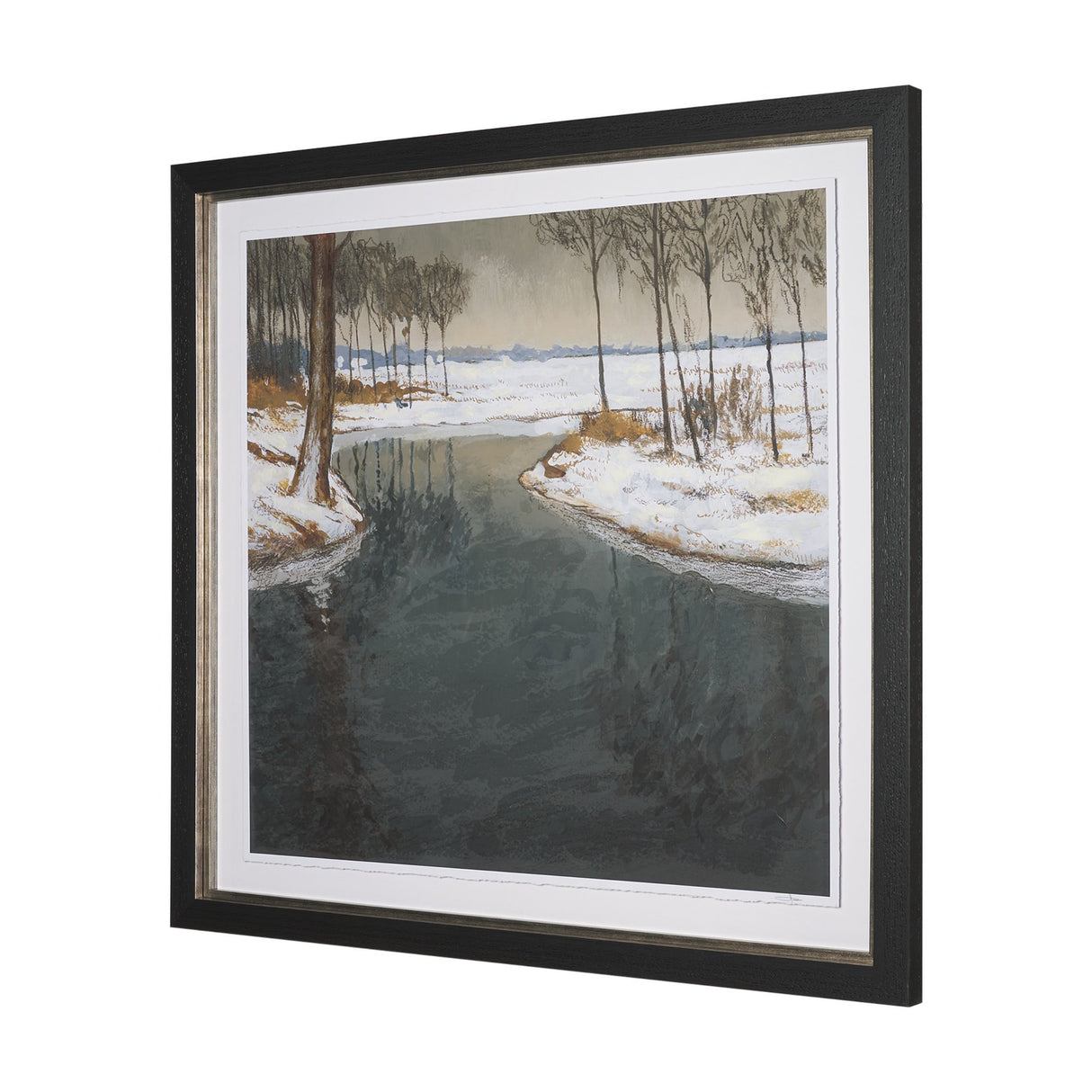 Winter Shadow by Mercana Studio Hand Embelished Framed Artwork Matted under Glass from Mercana - Luna Furniture