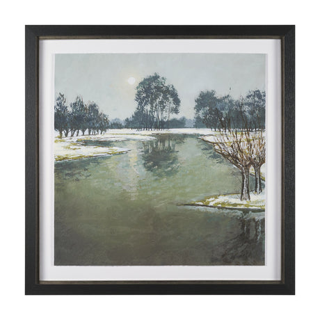 Winter Sky by Mercana Studio Hand Embelished Framed Artwork Matted under Glass from Mercana - Luna Furniture