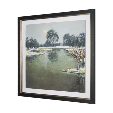 Winter Sky by Mercana Studio Hand Embelished Framed Artwork Matted under Glass from Mercana - Luna Furniture