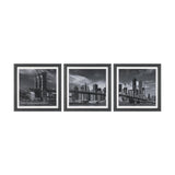 Brooklyn Bridge (Set of 3) by Richard Silver Textured Framed Art Print Matted under Glass from Mercana - Luna Furniture