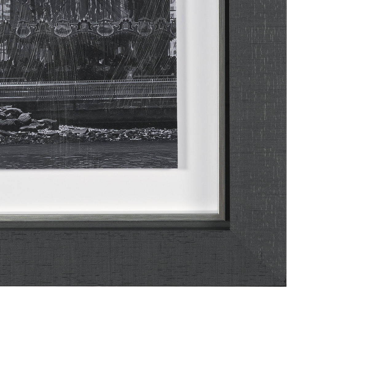 Brooklyn Bridge (Set of 3) by Richard Silver Textured Framed Art Print Matted under Glass from Mercana - Luna Furniture