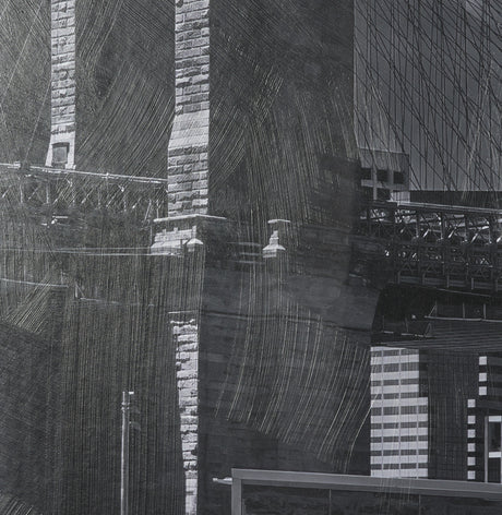 Brooklyn Bridge (Set of 3) by Richard Silver Textured Framed Art Print Matted under Glass from Mercana - Luna Furniture