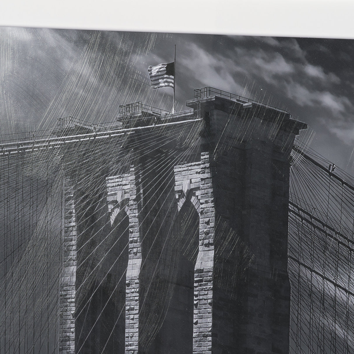 Brooklyn Bridge (Set of 3) by Richard Silver Textured Framed Art Print Matted under Glass from Mercana - Luna Furniture