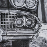 Classic Old Chevy in Havana Cuba by Richard Silver Textured Framed Art Print Matted under Glass from Mercana - Luna Furniture