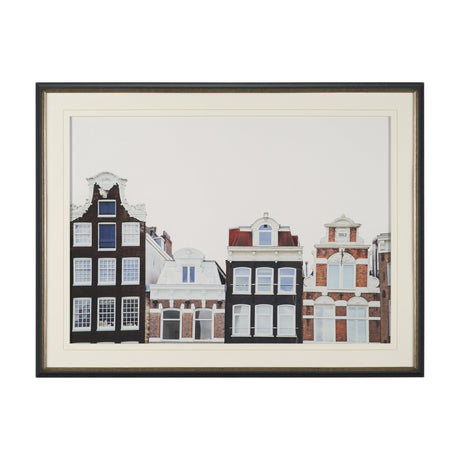 Beautiful Buildings by Irene Sucocki Framed Art Print Matted under Glass from Mercana - Luna Furniture
