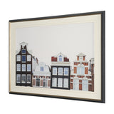 Beautiful Buildings by Irene Sucocki Framed Art Print Matted under Glass from Mercana - Luna Furniture