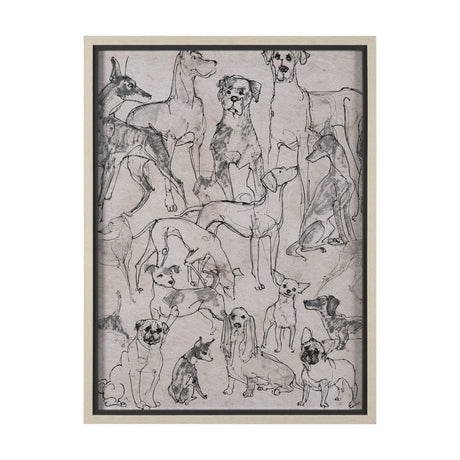 Dog Sketches II by Mercana Studio Hand Embelished Framed Artwork Matted under Glass from Mercana - Luna Furniture