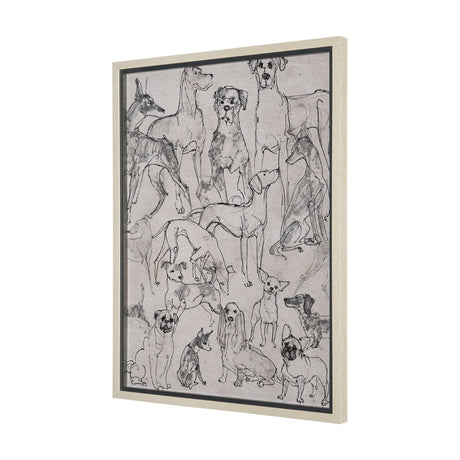 Dog Sketches II by Mercana Studio Hand Embelished Framed Artwork Matted under Glass from Mercana - Luna Furniture