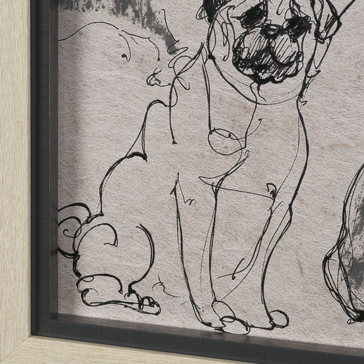 Dog Sketches II by Mercana Studio Hand Embelished Framed Artwork Matted under Glass from Mercana - Luna Furniture