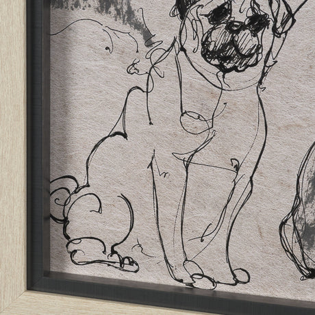Dog Sketches II by Mercana Studio Hand Embelished Framed Artwork Matted under Glass from Mercana - Luna Furniture