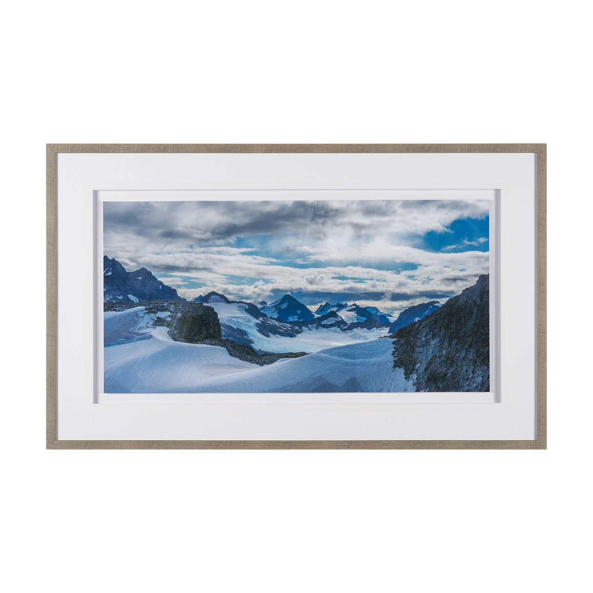 Skagway, Alaska Mountains by Richard Silver Textured Framed Art Print Matted under Glass from Mercana - Luna Furniture