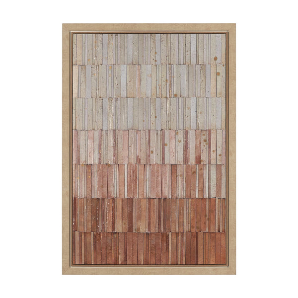 Terracotta Wall I by Flora Kouta Hand-Embellished Textured Framed Canvas Artwork