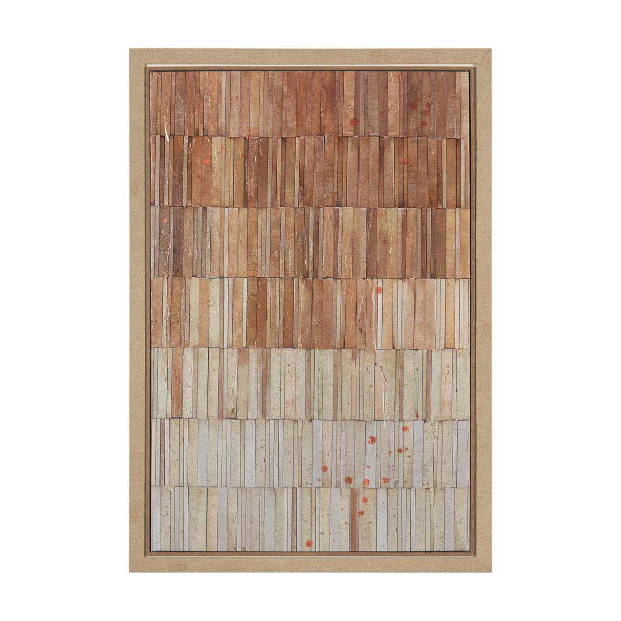 Terracotta Wall II by Flora Kouta Hand-Embellished Textured Framed Canvas Artwork from Mercana - Luna Furniture