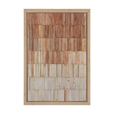 Terracotta Wall II by Flora Kouta Hand-Embellished Textured Framed Canvas Artwork from Mercana - Luna Furniture