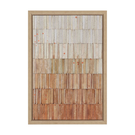 Terracotta Wall III by Flora Kouta Hand-Embellished Textured Framed Canvas Artwork from Mercana - Luna Furniture