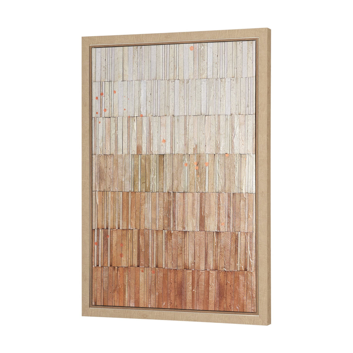 Terracotta Wall III by Flora Kouta Hand-Embellished Textured Framed Canvas Artwork from Mercana - Luna Furniture