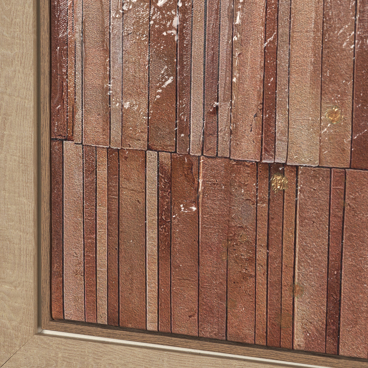 Terracotta Wall III by Flora Kouta Hand-Embellished Textured Framed Canvas Artwork from Mercana - Luna Furniture
