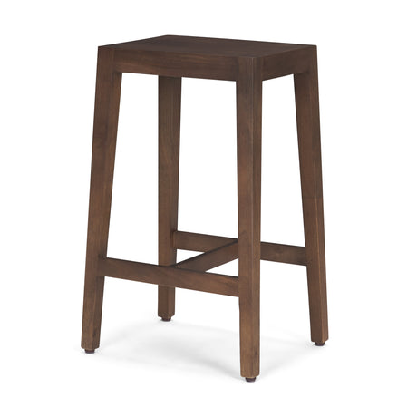 Colony Medium-Dark Brown Solid Wood Counter Stool from Mercana - Luna Furniture