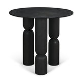 Sonel Matte Black Wood Pedestal Foyer Table from Mercana - Luna Furniture