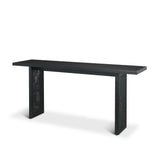 Grier 65" Black Wood w/ Black Cane Console Table from Mercana - Luna Furniture
