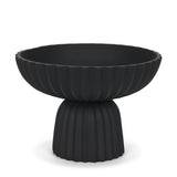 Ciaran Smooth Fluted Matte Black Metal Decorative Bowl from Mercana - Luna Furniture