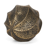 Imani Large Sculptural Textured Antiqued Gold Metal Decorative Orb Object from Mercana - Luna Furniture