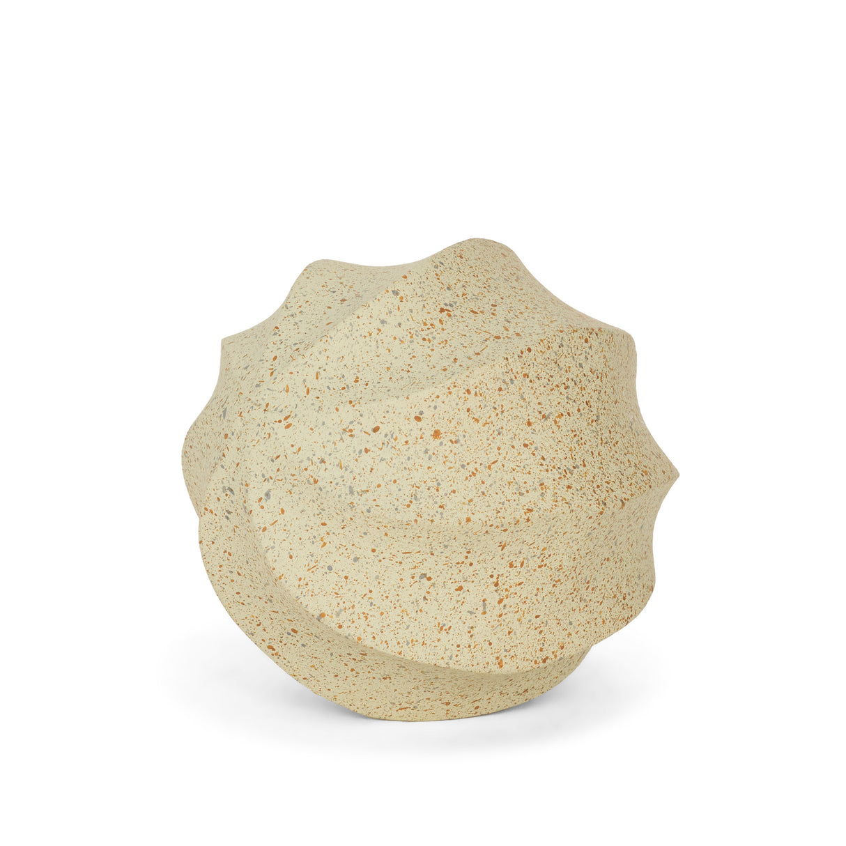 Imani Small Sculptural Textured Beige Metal Decorative Orb Object from Mercana - Luna Furniture