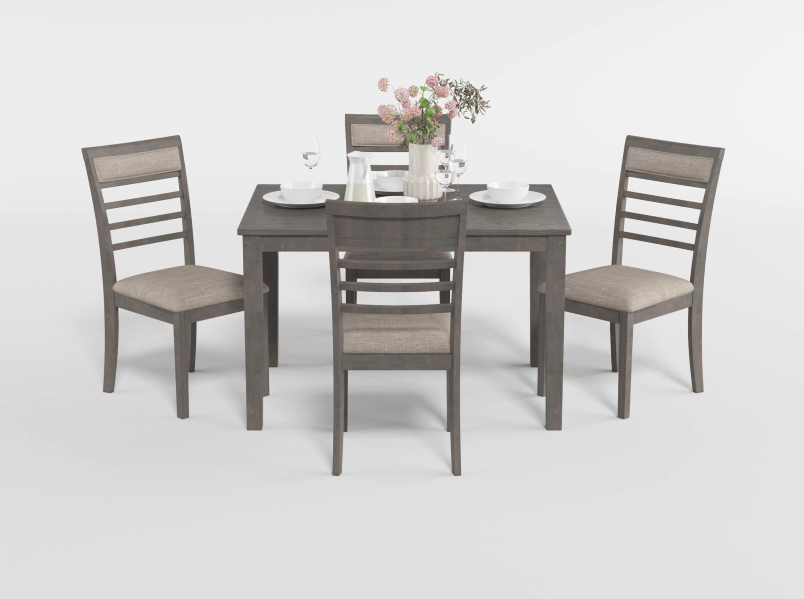 Homelegance Lovell Gray 5-Piece Dining Set – Luna Furniture