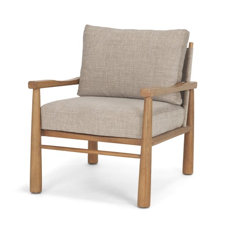 Witton Gray Fabric Beech Wood Slingback Backrest Accent Lounge Chair from Mercana - Luna Furniture