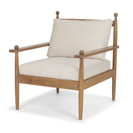 Danni Beige Fabric Beech Wood Framed Accent Lounge Chair from Mercana - Luna Furniture