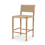 Brinley Woven Paper Rope w/ Brown Wood Frame Counter Stool from Mercana - Luna Furniture